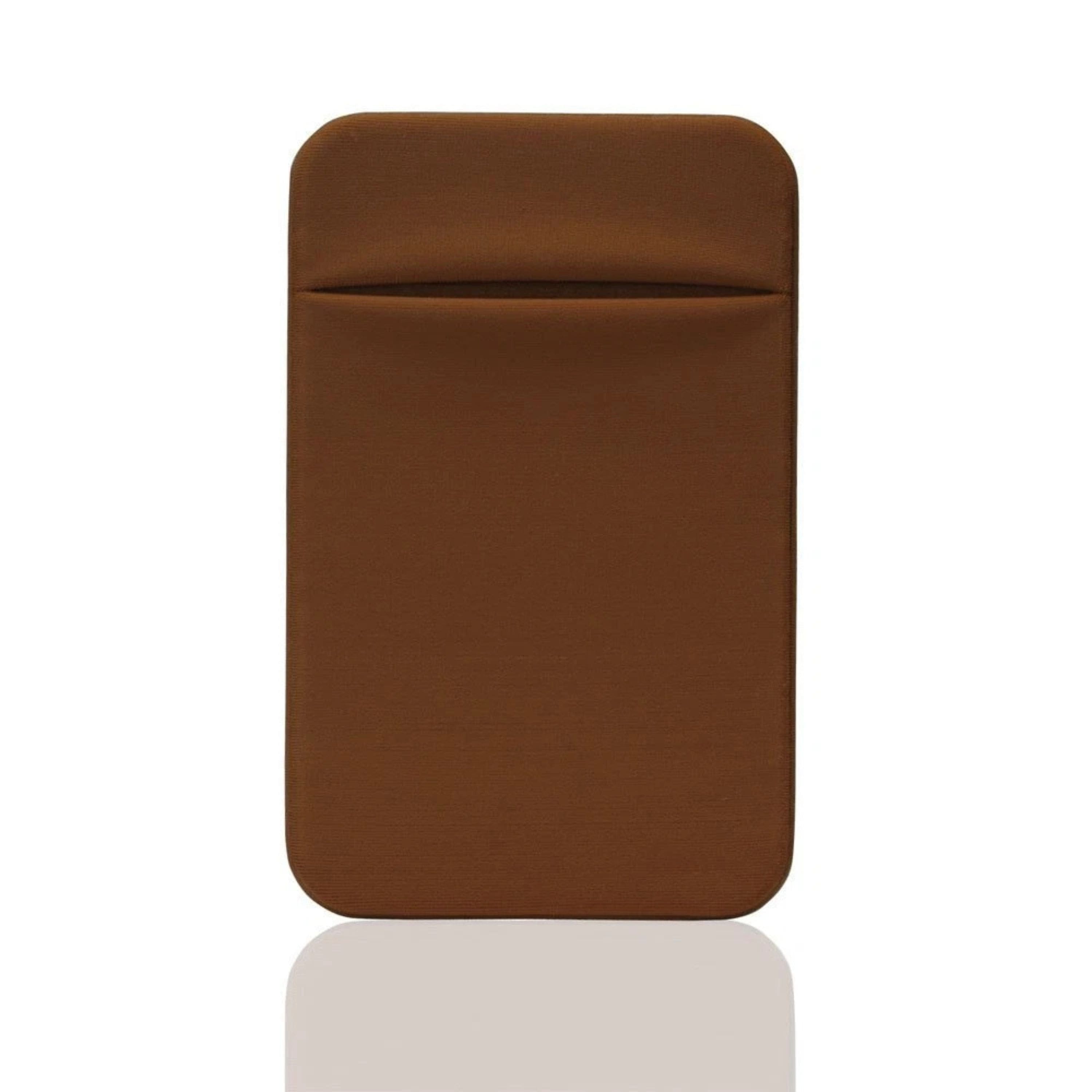 Front. Kitcheniva - Universal Adhesive Pocket Stick-On Wallet For Cell Phone - Brown.