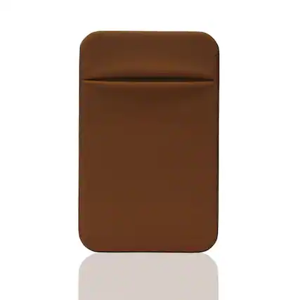 Front. Kitcheniva - Universal Adhesive Pocket Stick-On Wallet For Cell Phone - Brown.