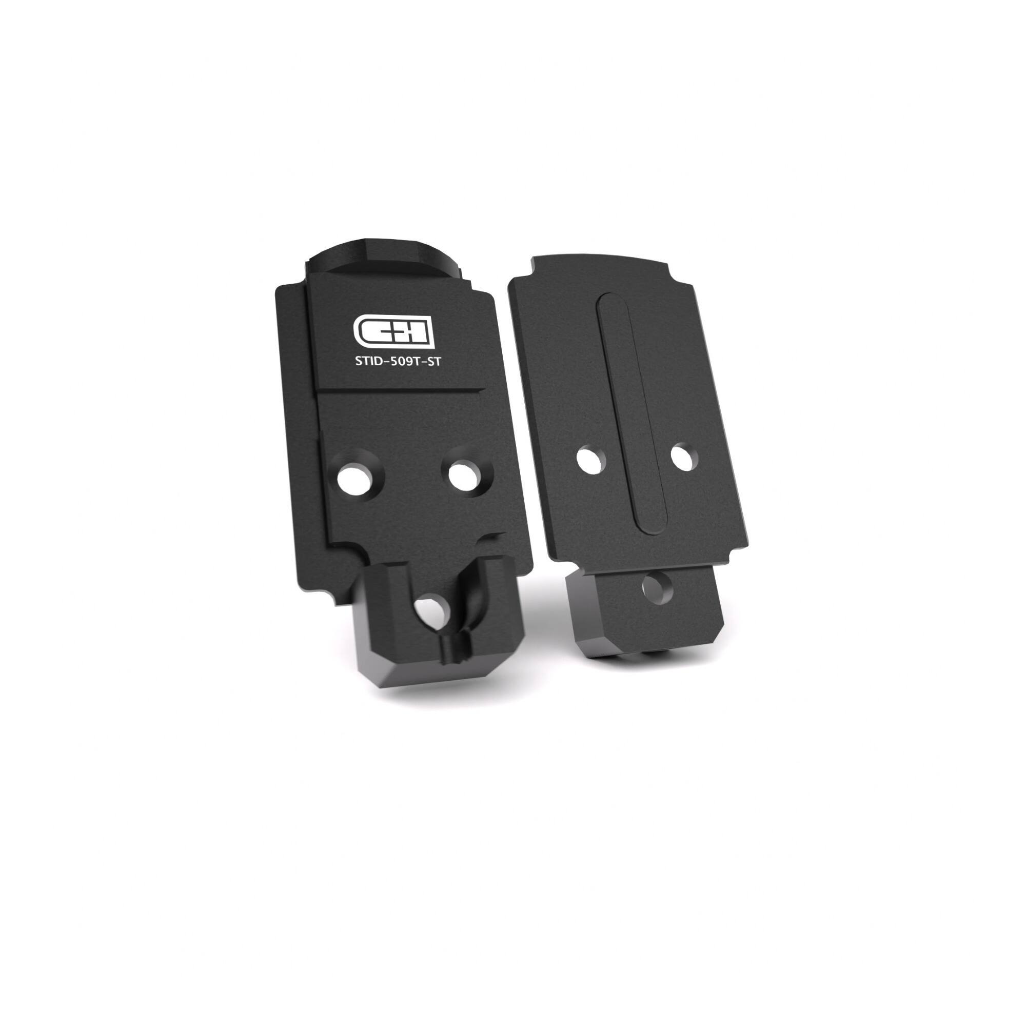 Angle. C+H - C+H Precision Optics Adapter Plate for Staccato Duo and Holosun 509T Steel - Black.