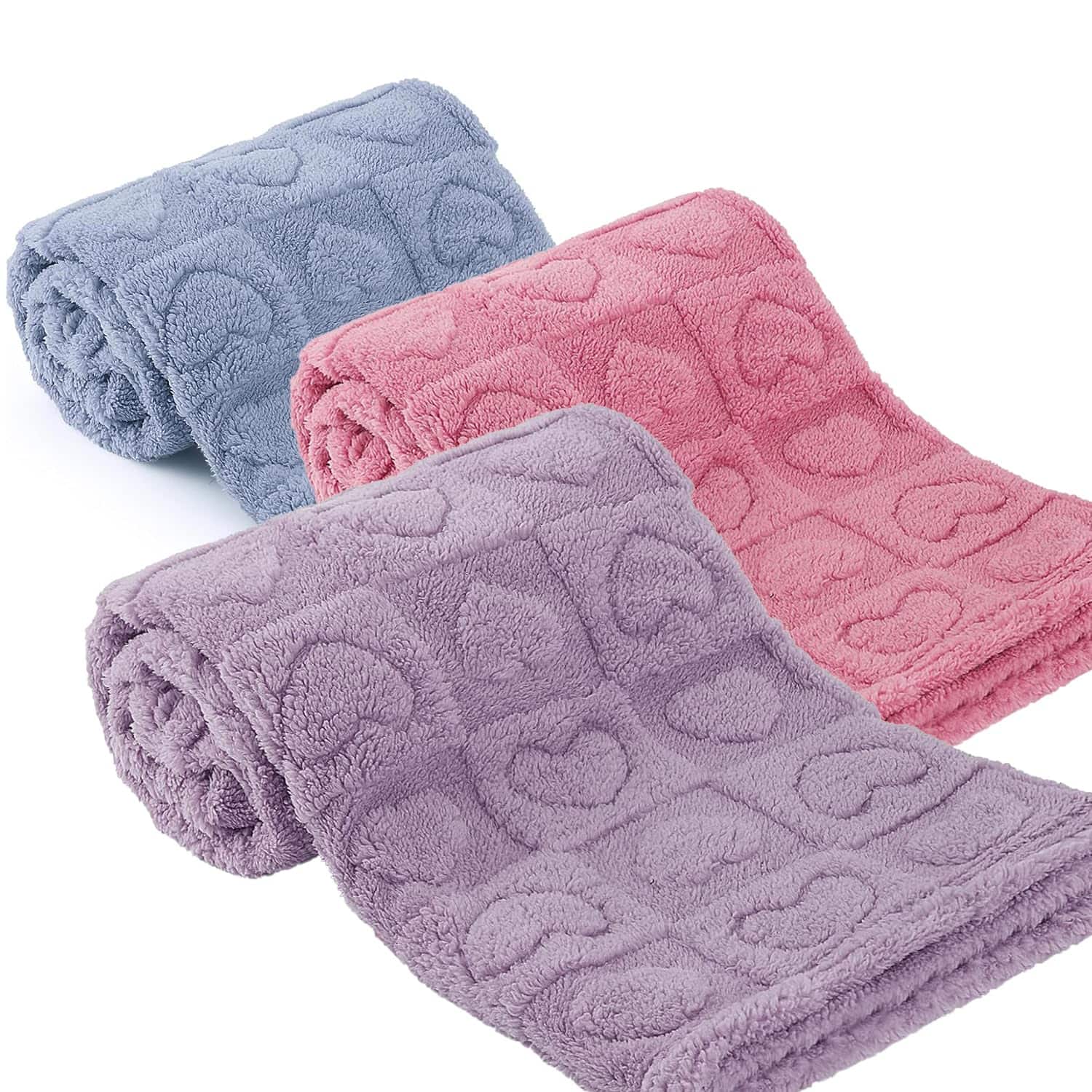 Pacoar Cade - Plush Soft With Heart Checkered Blanket Purple & Blue Deep Pink Plush Soft with Heart CheckeredBlanket Purple & Blue - Default