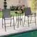 Alt View 9. Gymax - Gymax 4PCS Outdoor Bar Stools 29'' Fabric Bar Height Stools w/ Armrests & Footrest Gray - Gray.