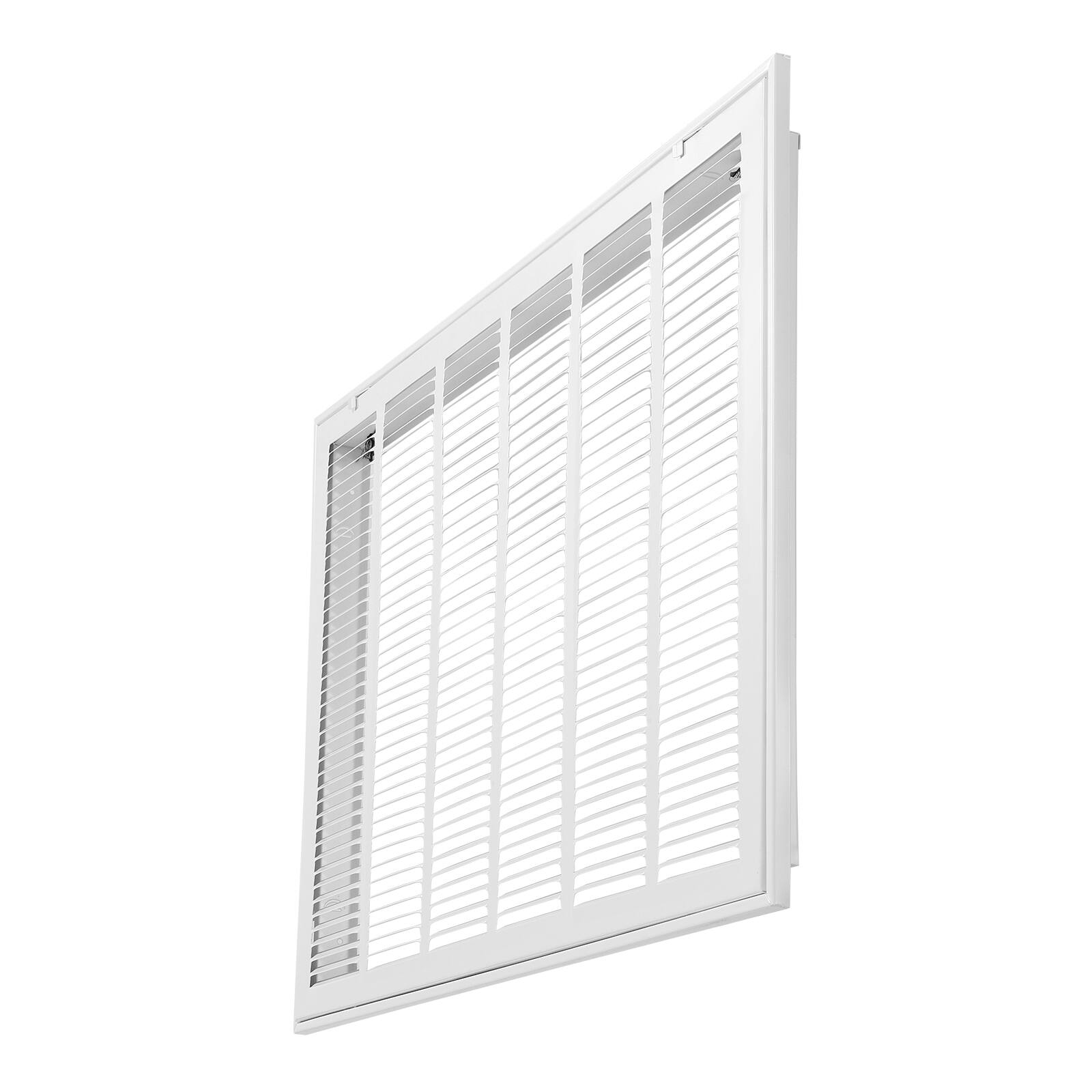Alt View 5. VEVOR - Return Air Filter Grille, Fits W30 x H20 Inch Duct Opening, Filter Not Included, Return Air Vent Cover for Wall - White.