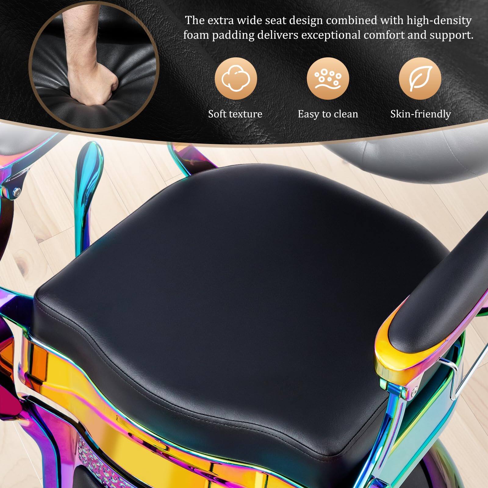 The extra wide seat design combined with high-density foam padding delivers exceptional comfort and support.

- Soft texture
- Easy to clean
- Skin-friendly