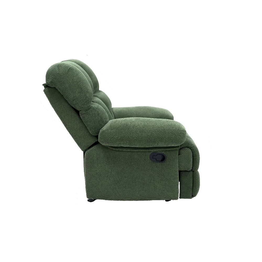 Alt View 9. Ropilly - Ropilly dark green manual rocker recliner with nubby upholstery fabric - Dark Green.