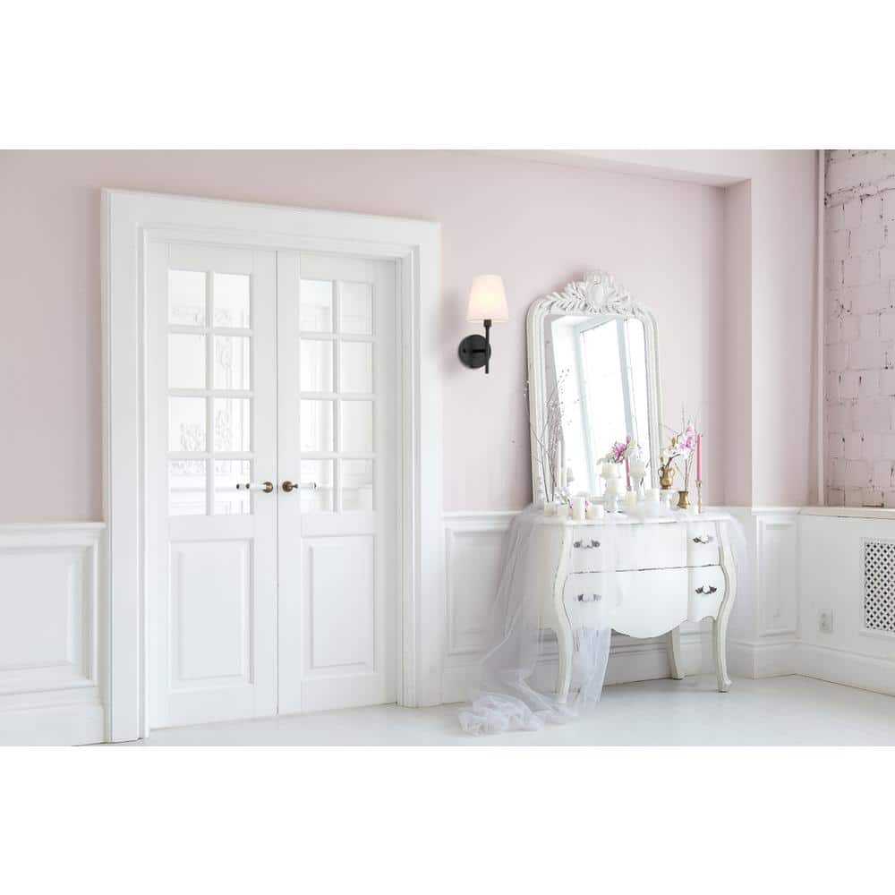 Living District - Cason 1 light wall sconce - Black And White Shade price history on PriceWatchPro
