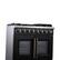 Alt View 14. Forno Appliances - 36 in. Wide 6 Burner Capriasca 5.36 Cu. Ft. Dual Fuel Freestanding Range with French Door Design - Black.