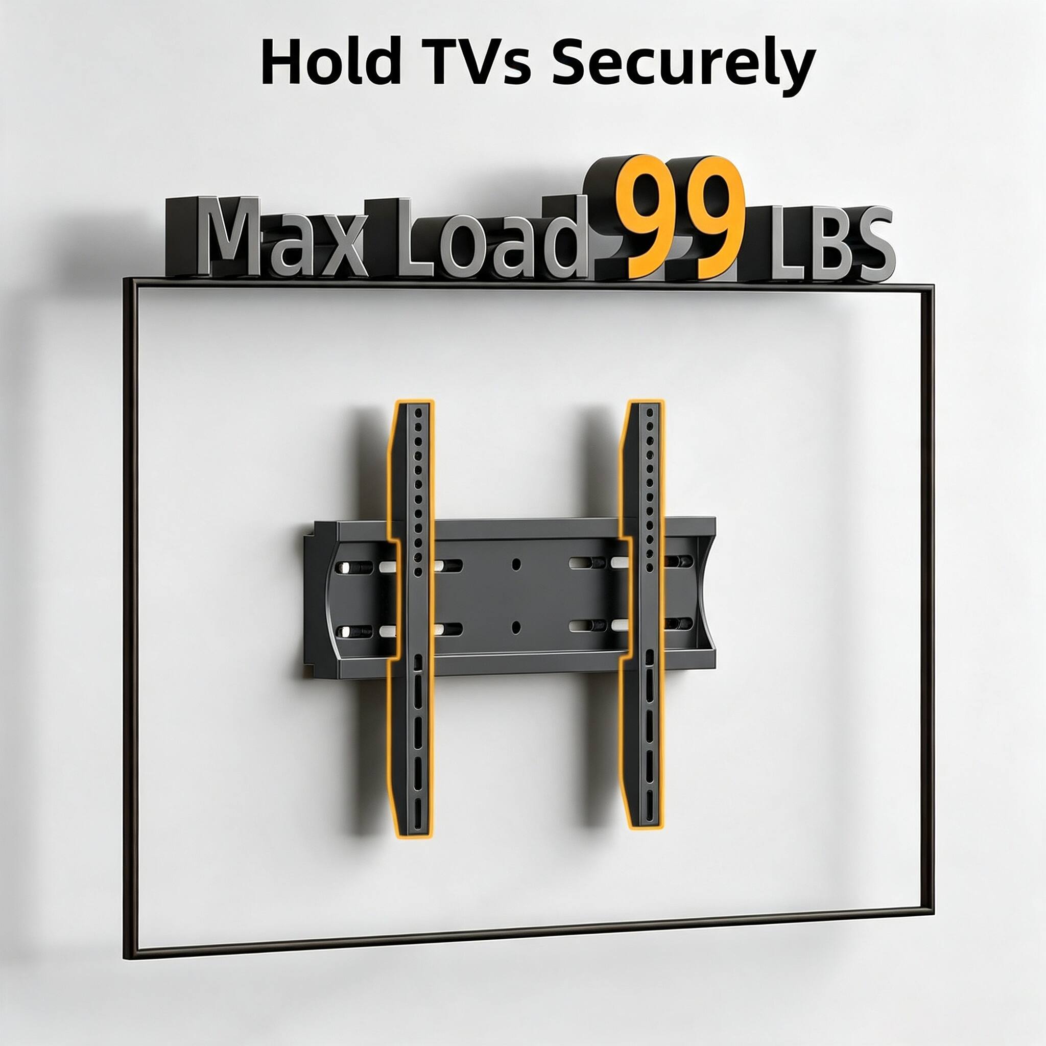 Dazzed Corner Low Profile TV Mount Bracket with Safe Lock, for 24 65 ...