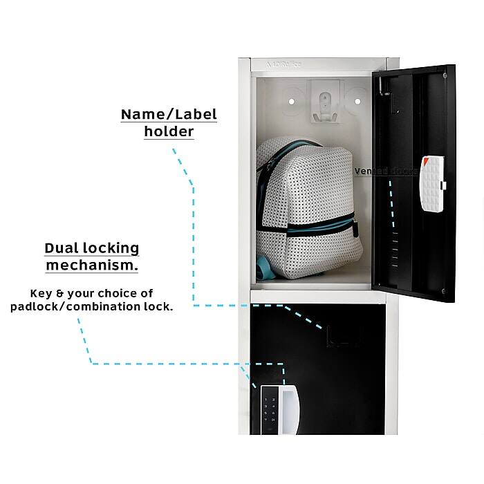 ADIROTCO Name/Label holder Vented doors Dual locking mechanism. Key & your choice of padlock/combination lock.