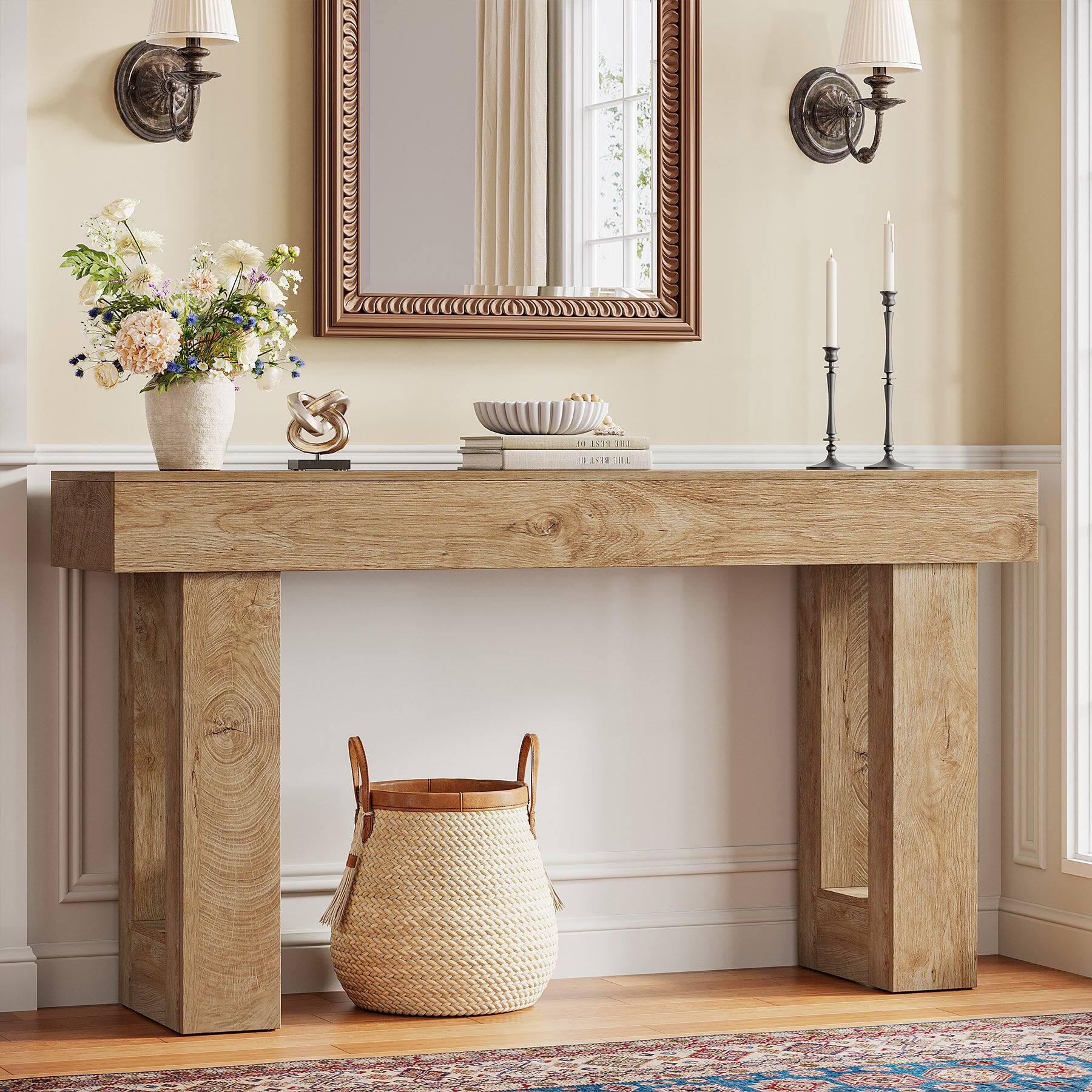 Tribesigns Console Table with Engineered Wood Construction and ...