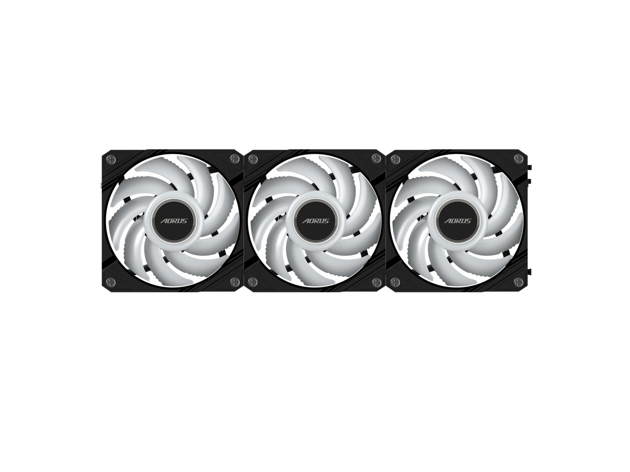 Alt View 6. GIGABYTE - AORUS EZ CHAIN FAN 120 ICE (3-Pack), 120mm Hydro Dynamic Bearing ARGB Computer Case Fan - ARGB.