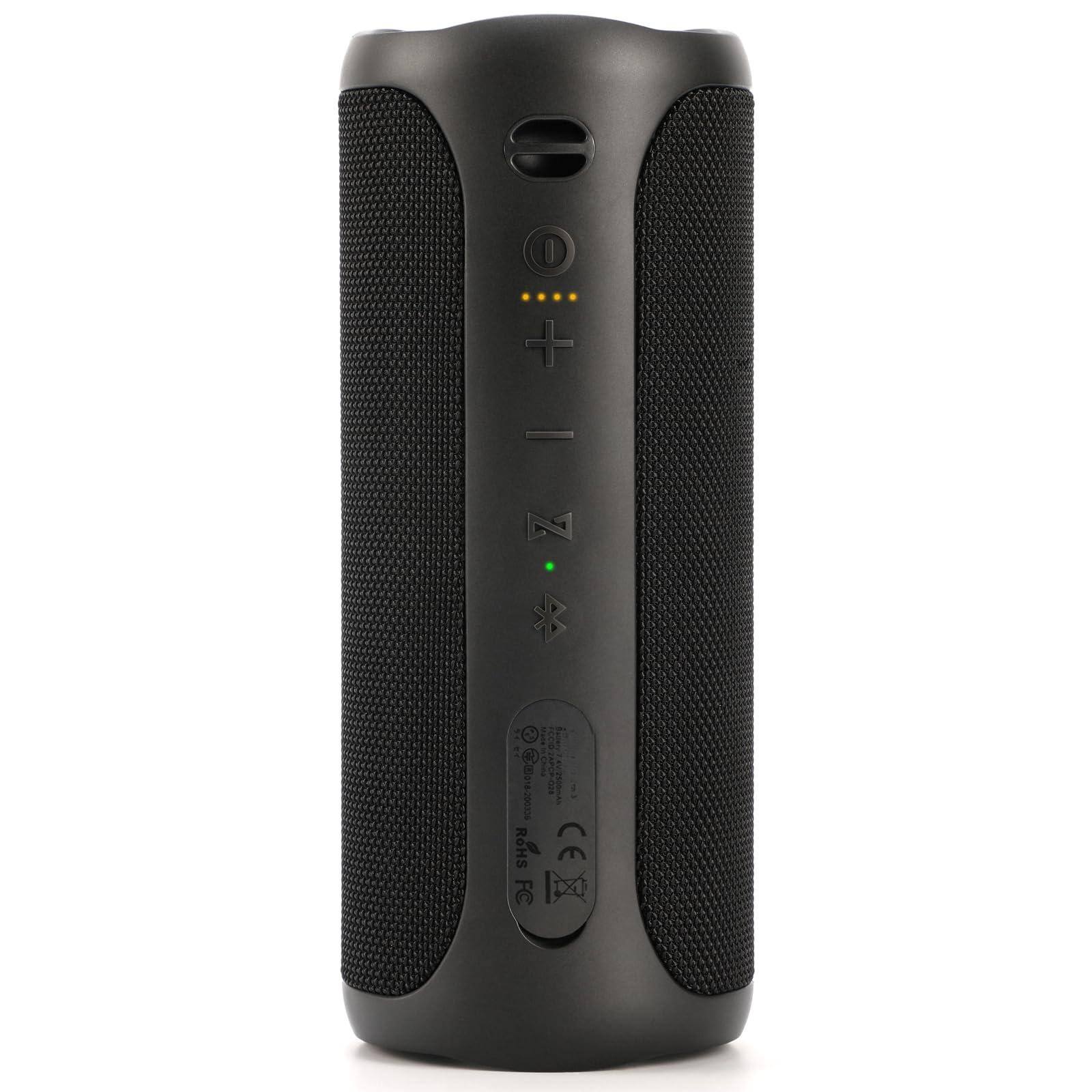 Cedar Assembly - Wireless Waterproof - Portable Loud With Built-in Subwoofer And Tweeter Extra Bass Stereo Sound Ip67 Colo - Black