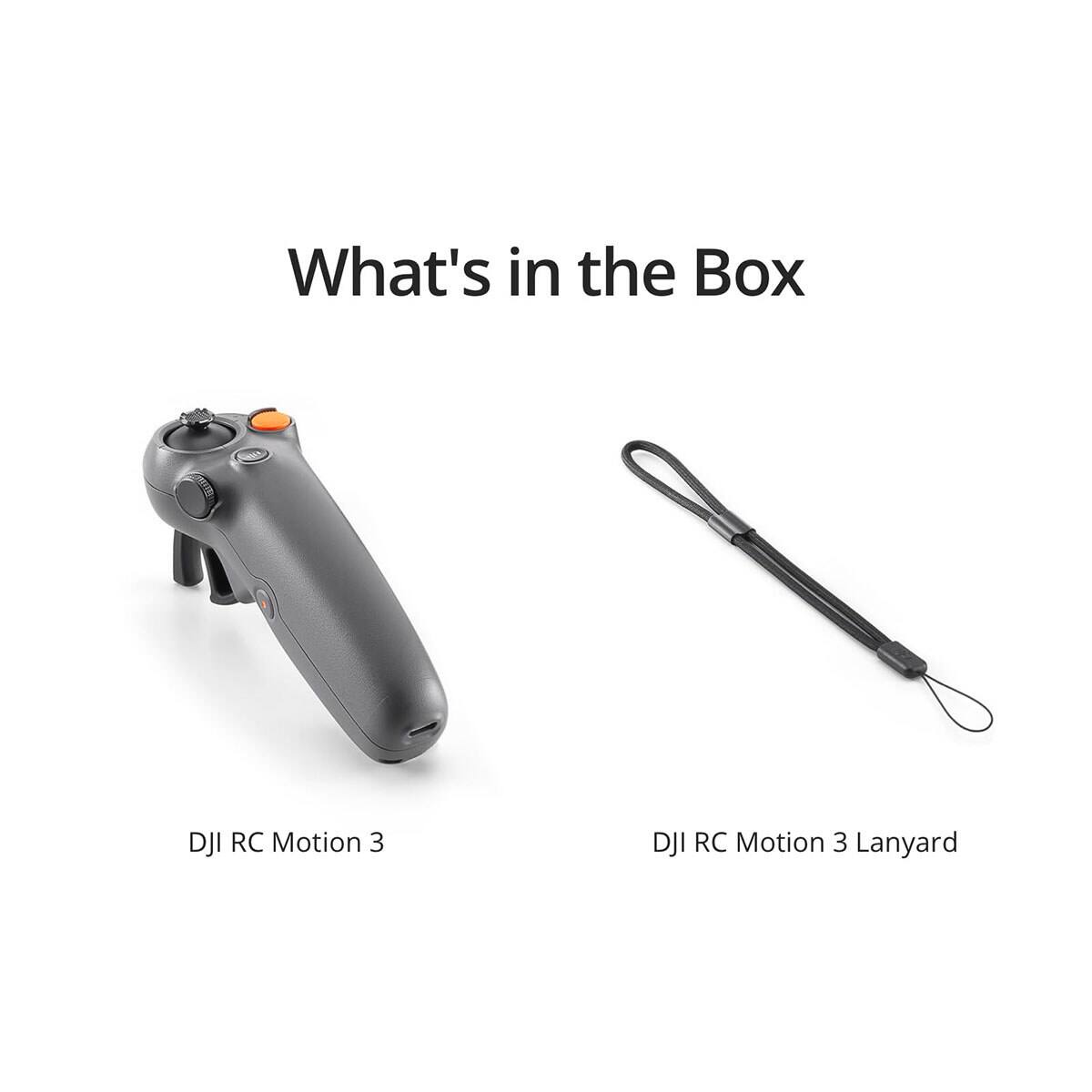 What's in the Box  
DJI RC Motion 3  
DJI RC Motion 3 Lanyard
