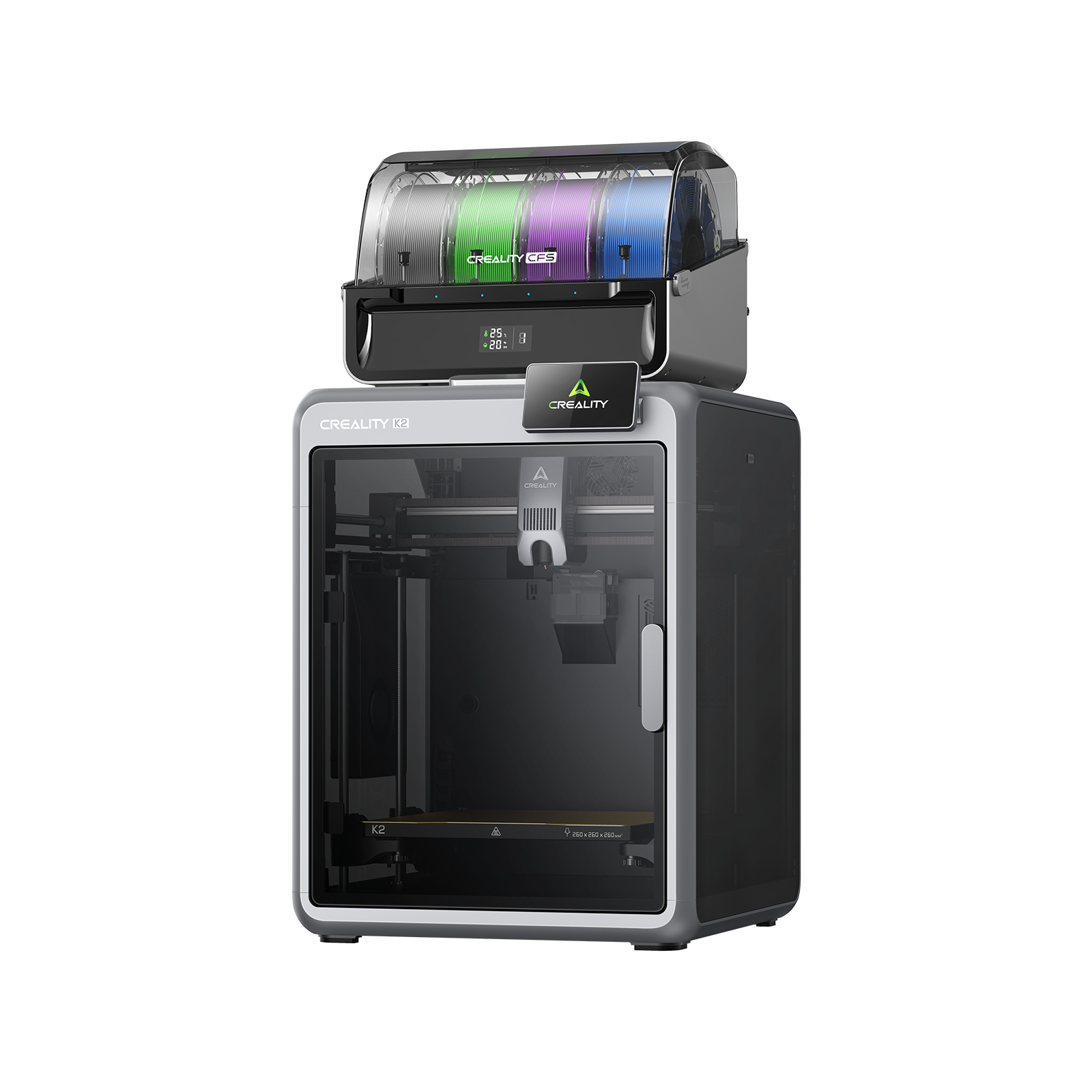 Package - Creality - K2 Combo, K2 3D Printer w/ CFS, beginner-Friendly 3D Printer + 2 more items
