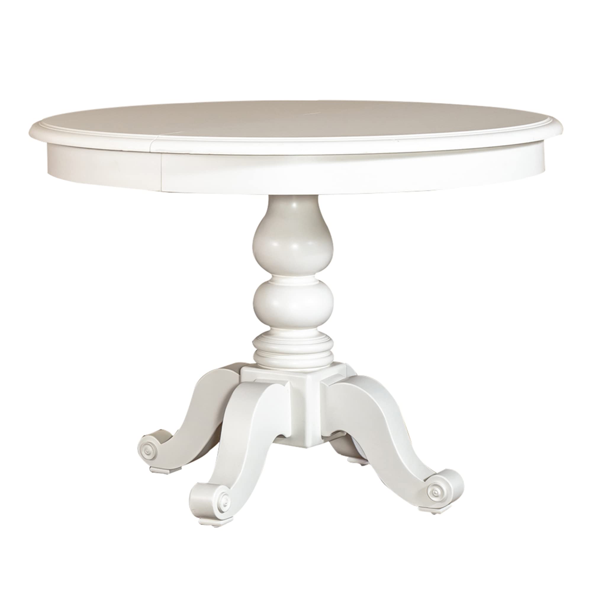 Left. Liberty Furniture Industries - Pedestal Table in Poplar/Pine Solids w/ Wood Products - Oyster White & Navy.