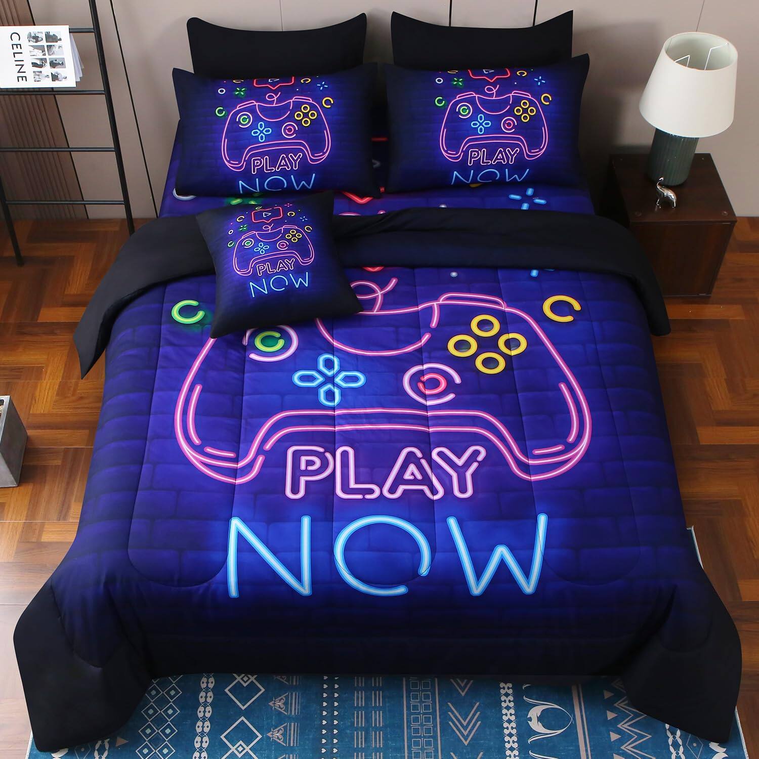 Purple(printed Sheets) Twin (6-Piece)