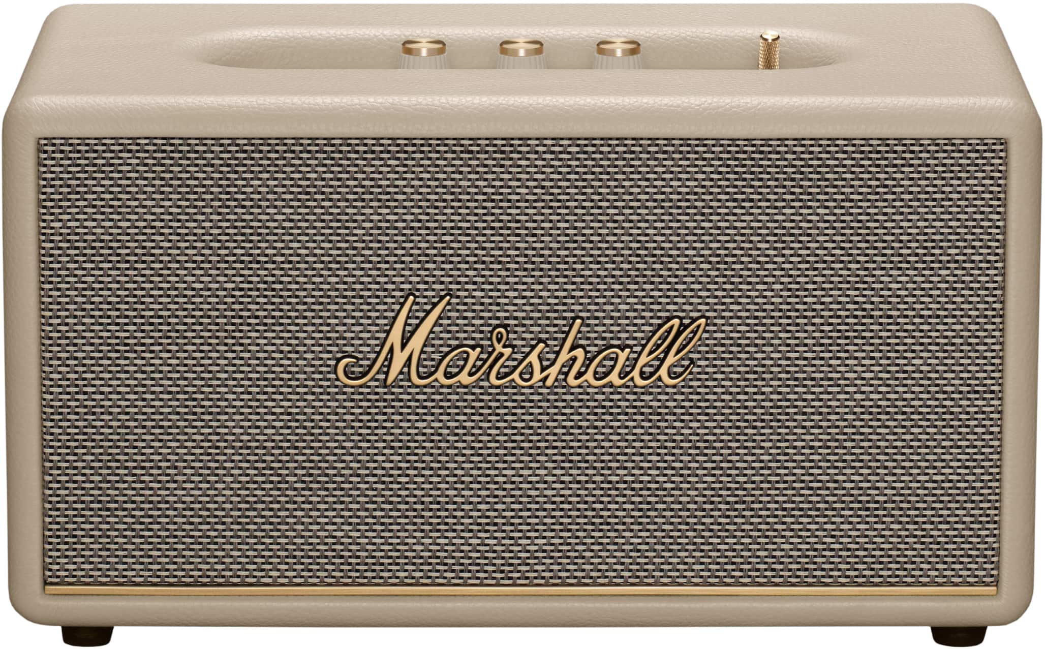 Marshall - Stanmore III Bluetooth Home Speaker with Bass / Treble / Volume Controls and 3.5 mm Auxiliary / RCA Inputs - Cream - Front_Zoom