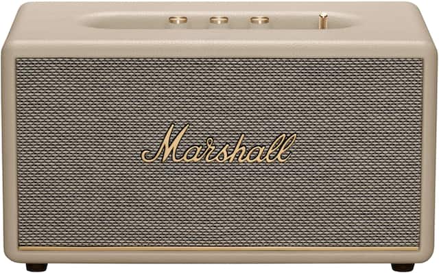 Front. Marshall - Stanmore III Bluetooth Home Speaker with Bass / Treble / Volume Controls and 3.5 mm Auxiliary / RCA Inputs - Cream.