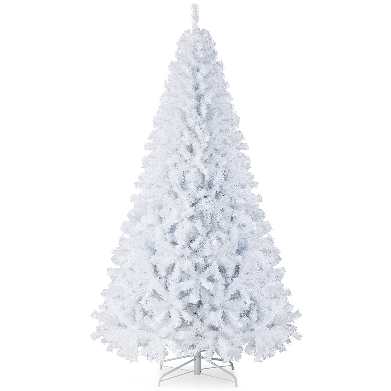 Gymax - 7.5ft Christmas Tree Classic Pine Tree PVC Material Thicken Tips - White