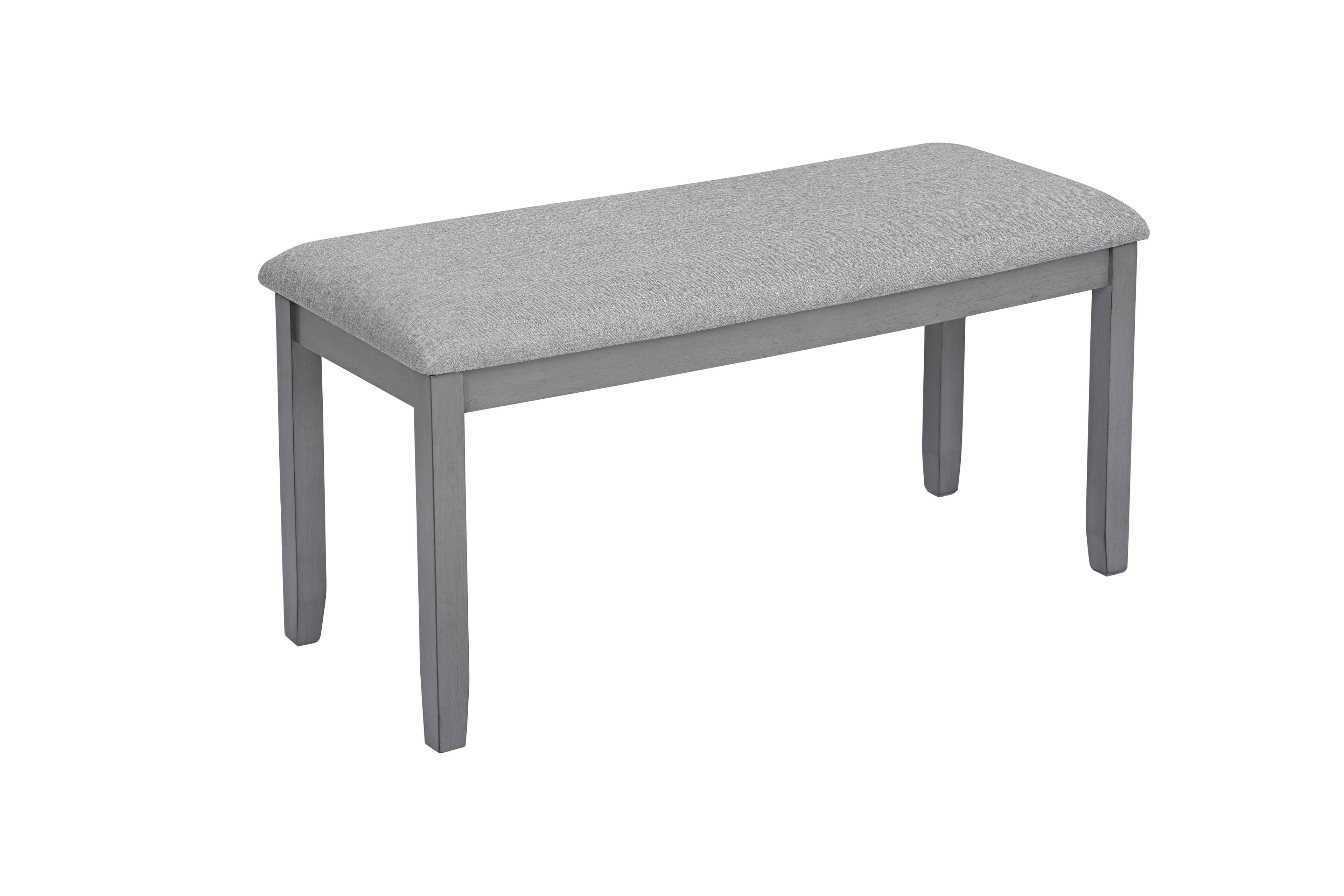 Alt View 7. Loheer - Loheer 6 Piece Dining Table Set for 6, Gray Rectangular Wood Table with Upholstered Chairs and Bench - Gray.