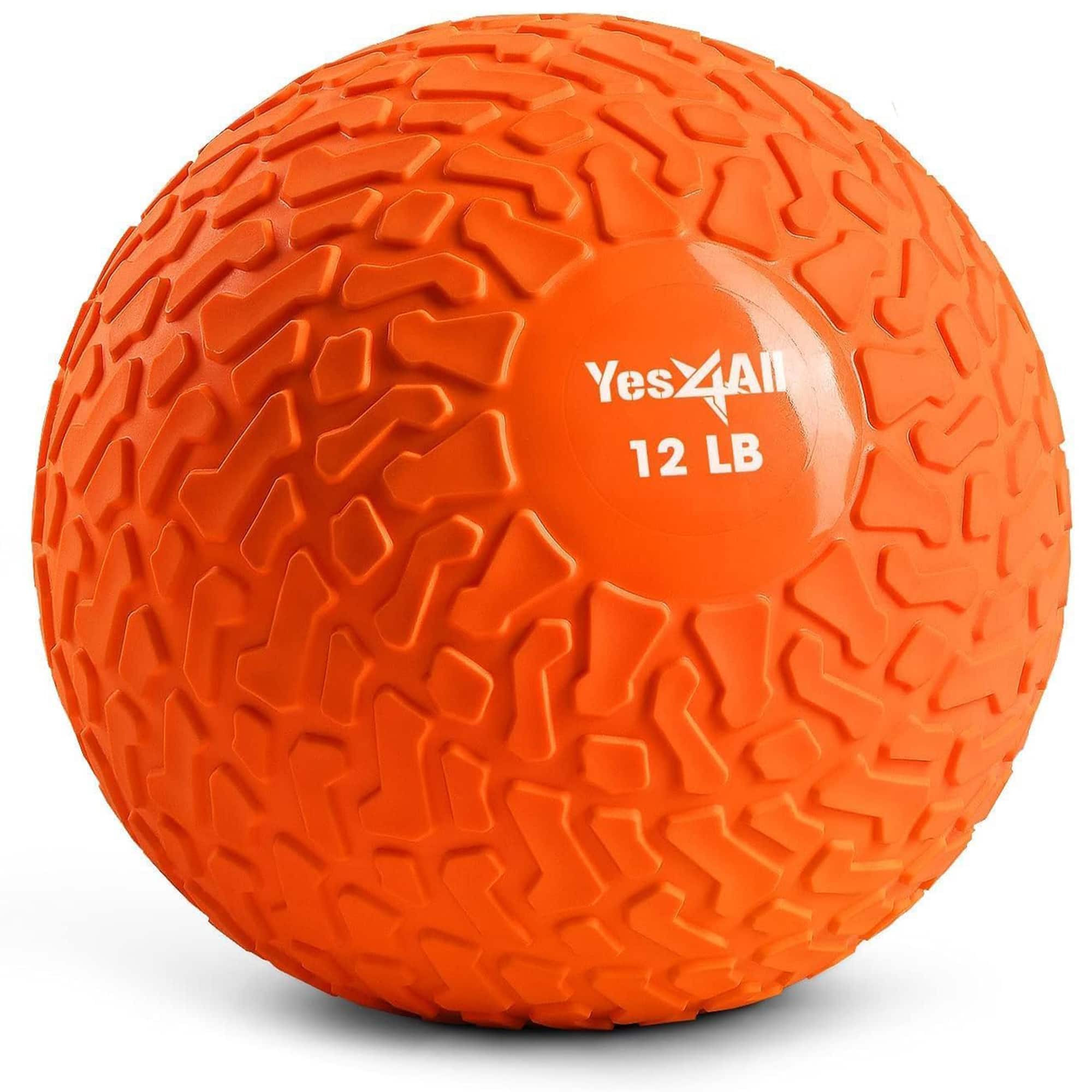 Yes4All - 12Lb Slam Ball, Durable Sand Filled Workout Weight Ball, Orange (Tread) - Orange Beast price history on PriceWatchPro