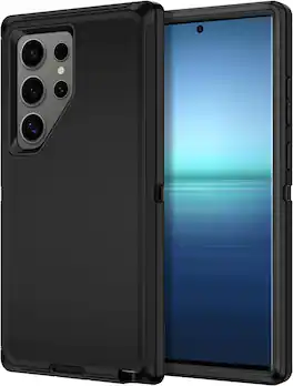 Entronix - Galaxy S24 Ultra Case - Ultimate Triple-Layer Heavy Duty Protection - Black