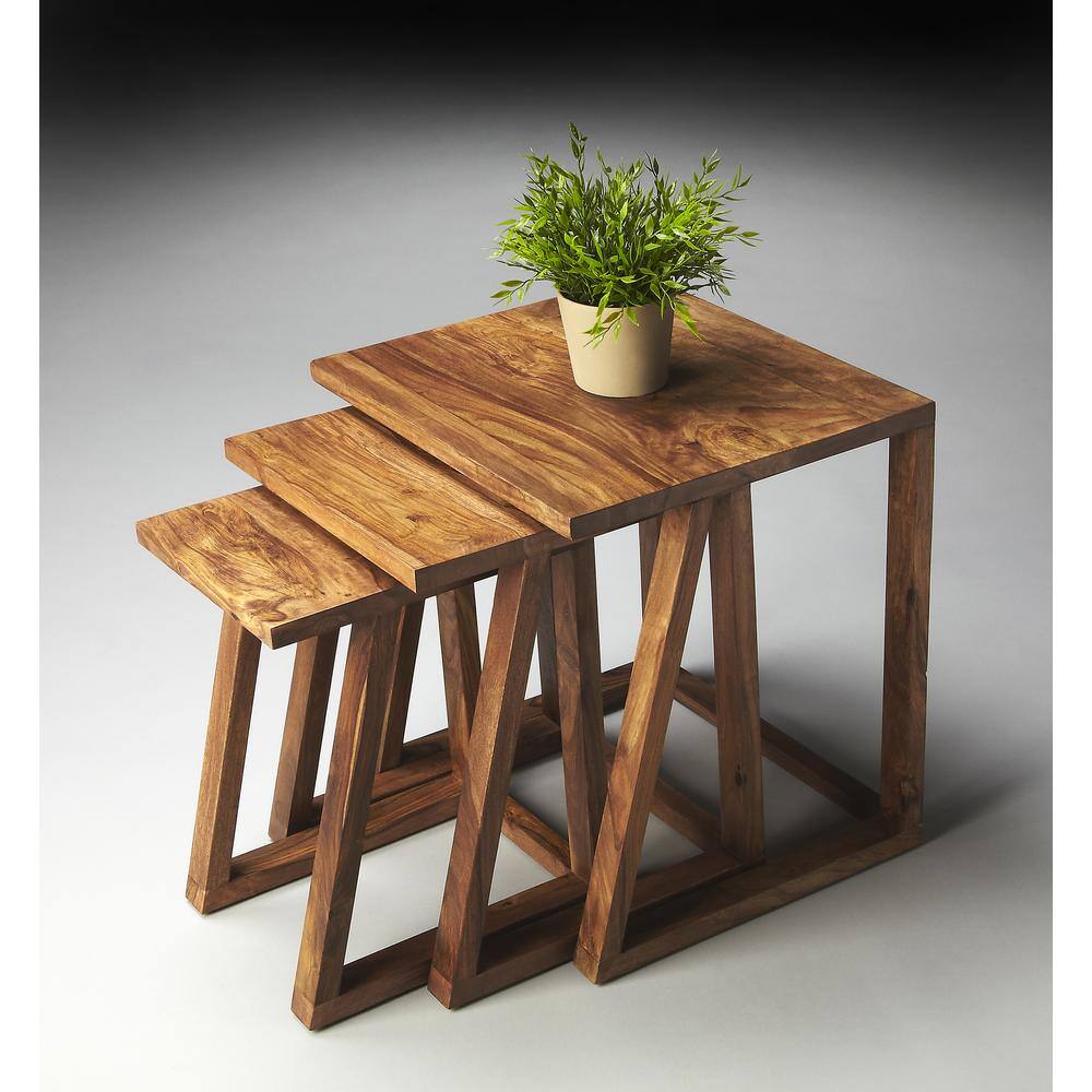 Left. Butler Specialty - Mira Modern Nesting Tables - Light Brown.