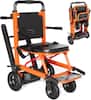 Front. Mirfee - Heavy and Durable Folding Electric Wheelchair 450 lbs Limit - Orange.