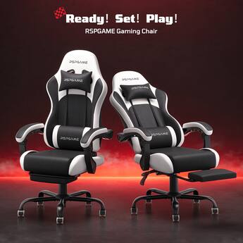 RSPGAME Gaming Chair with Vibrating Lumbar Support, Ergonomic High RSPGAME Gaming Chair with Vibrating Lumbar Support, Ergonomic High