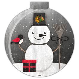 Fan Creations - Chicago Blackhawks 12'' Snow Globe Wall Art - Multicolor