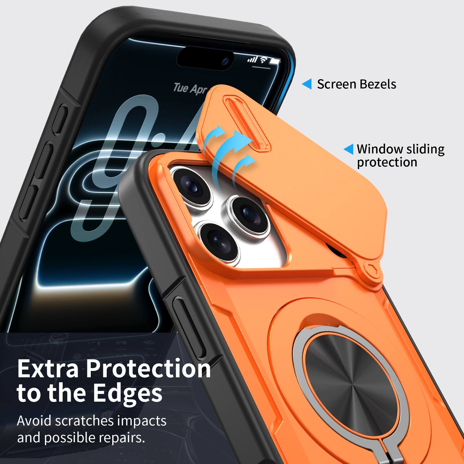 Tue Apr 9

Screen Bezels
Window sliding protection

Extra Protection to the Edges
Avoid scratches, impacts, and possible repairs.
