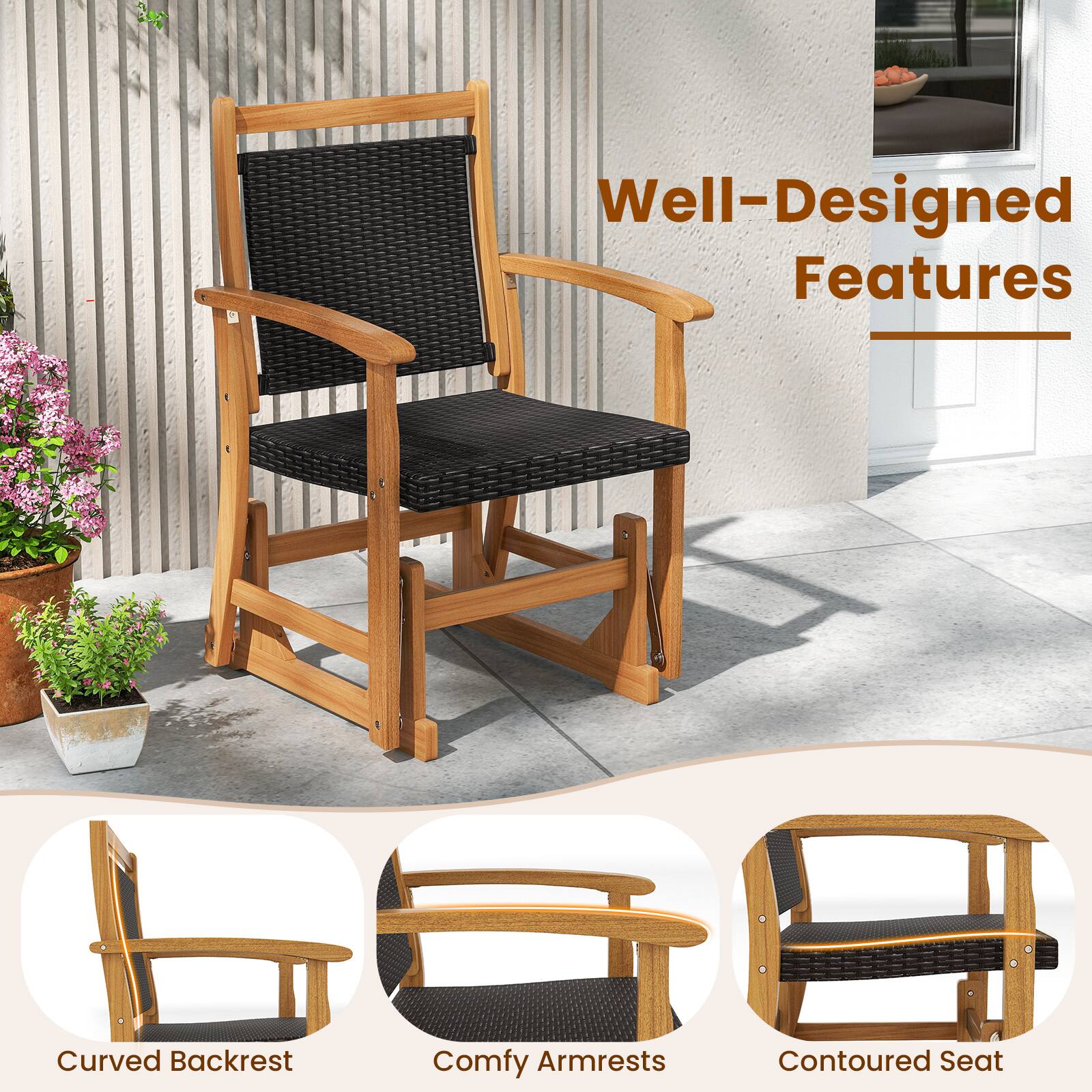 Well-Designed Features  
Curved Backrest  
Comfy Armrests  
Contoured Seat
