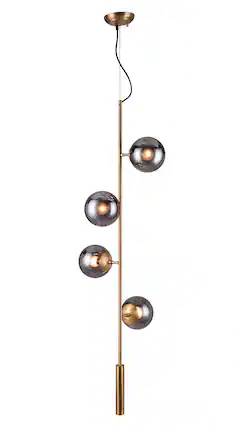 Front. Hivvago - Zatara Ceiling Lamp Brass - Brass.