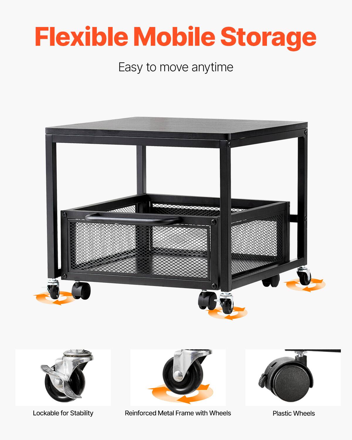Flexible Mobile Storage
Easy to move anytime
Lockable for Stability
Reinforced Metal Frame with Wheels
Plastic Wheels