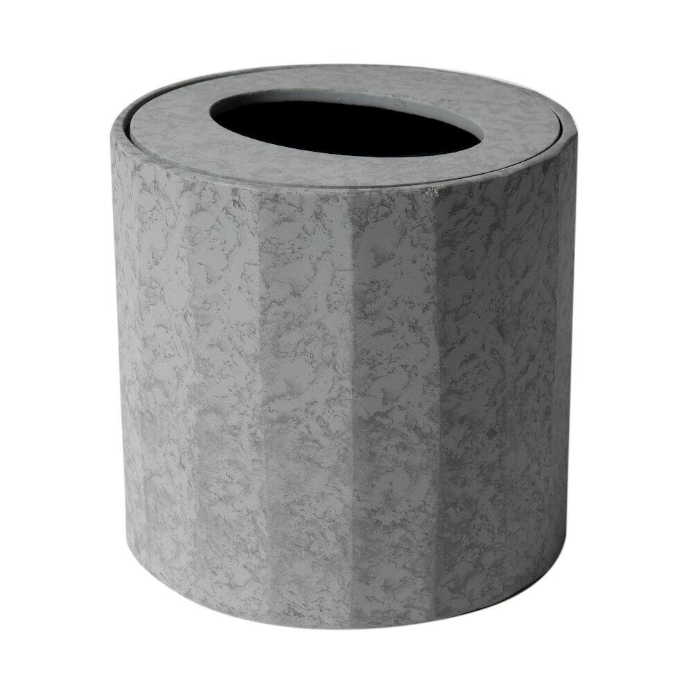 Left. Alfi - 5 Piece Solid Concrete Gray Matte Bathroom Accessory Set - Gray.