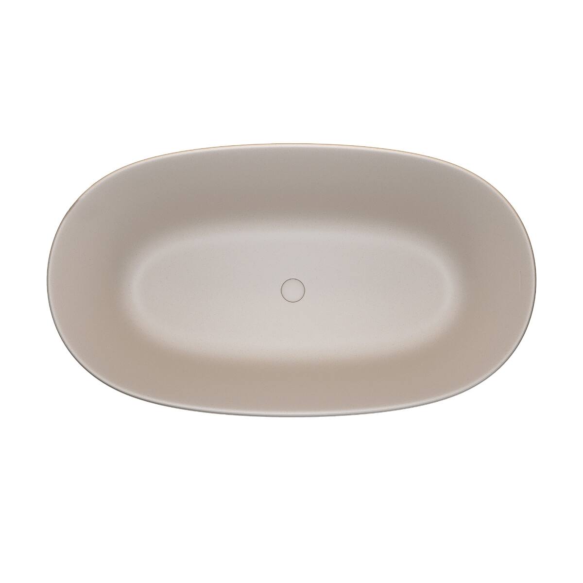 Alt View 7. Loheer - Loheer 47 in Freestanding Soaking Bathtub in Beige Solid Surface with Overflow and Pop Up Drain - Beige.