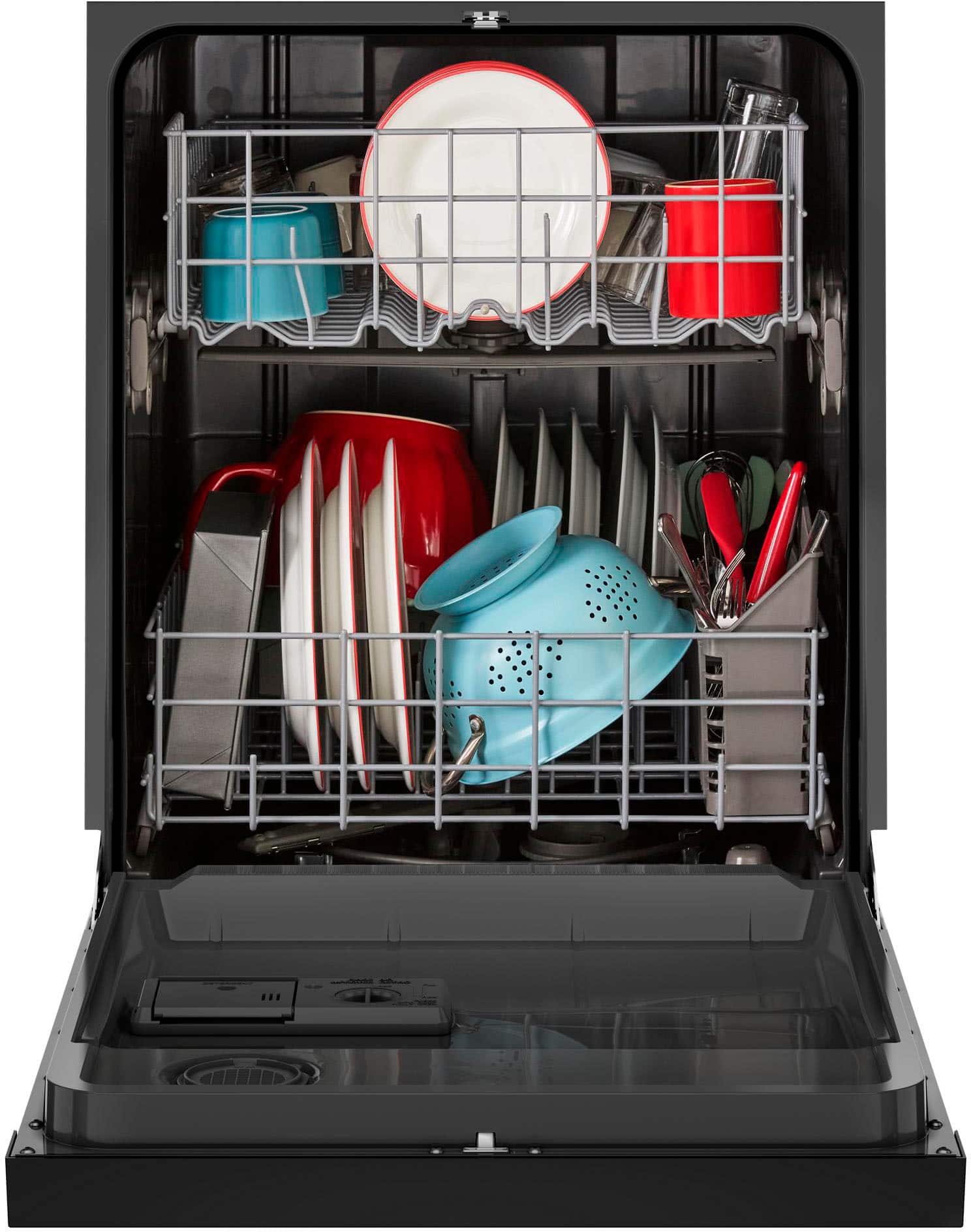 Left. Amana - 24" Front Control Built-In Dishwasher with Dark Interior, Large Capacity, 59 dBA - Stainless Steel.