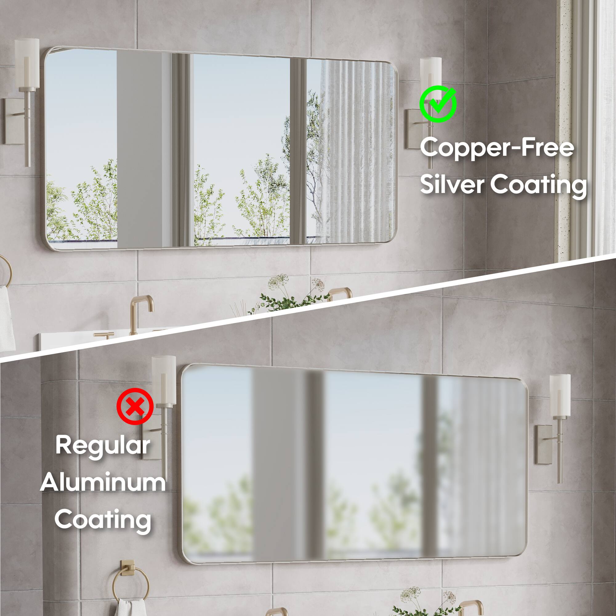 Copper-Free Silver Coating x Regular Aluminum Coating