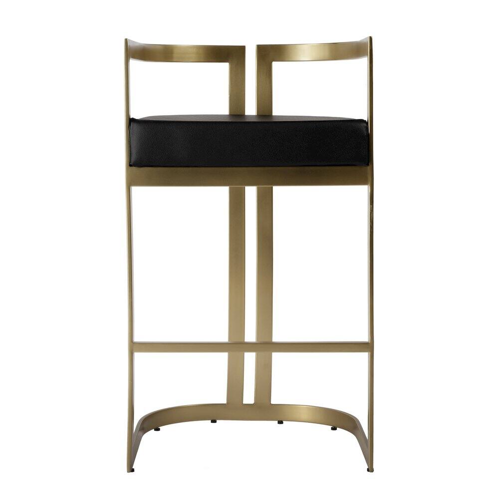Left. Butler Specialty - Clarence Faux Leather 28" Barstool - Black.