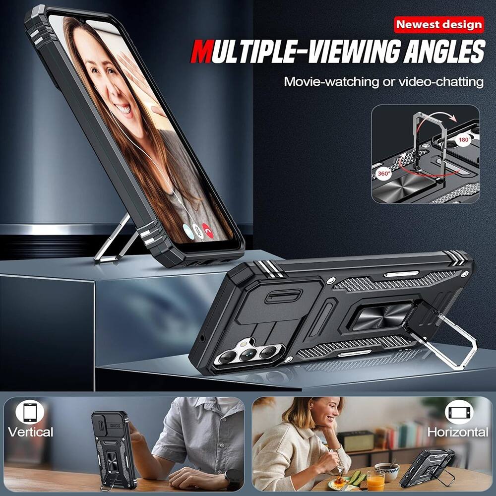Newest design  
MULTIPLE-VIEWING ANGLES  
Movie-watching or video-chatting  

180°  
360°  

Vertical  
Horizontal