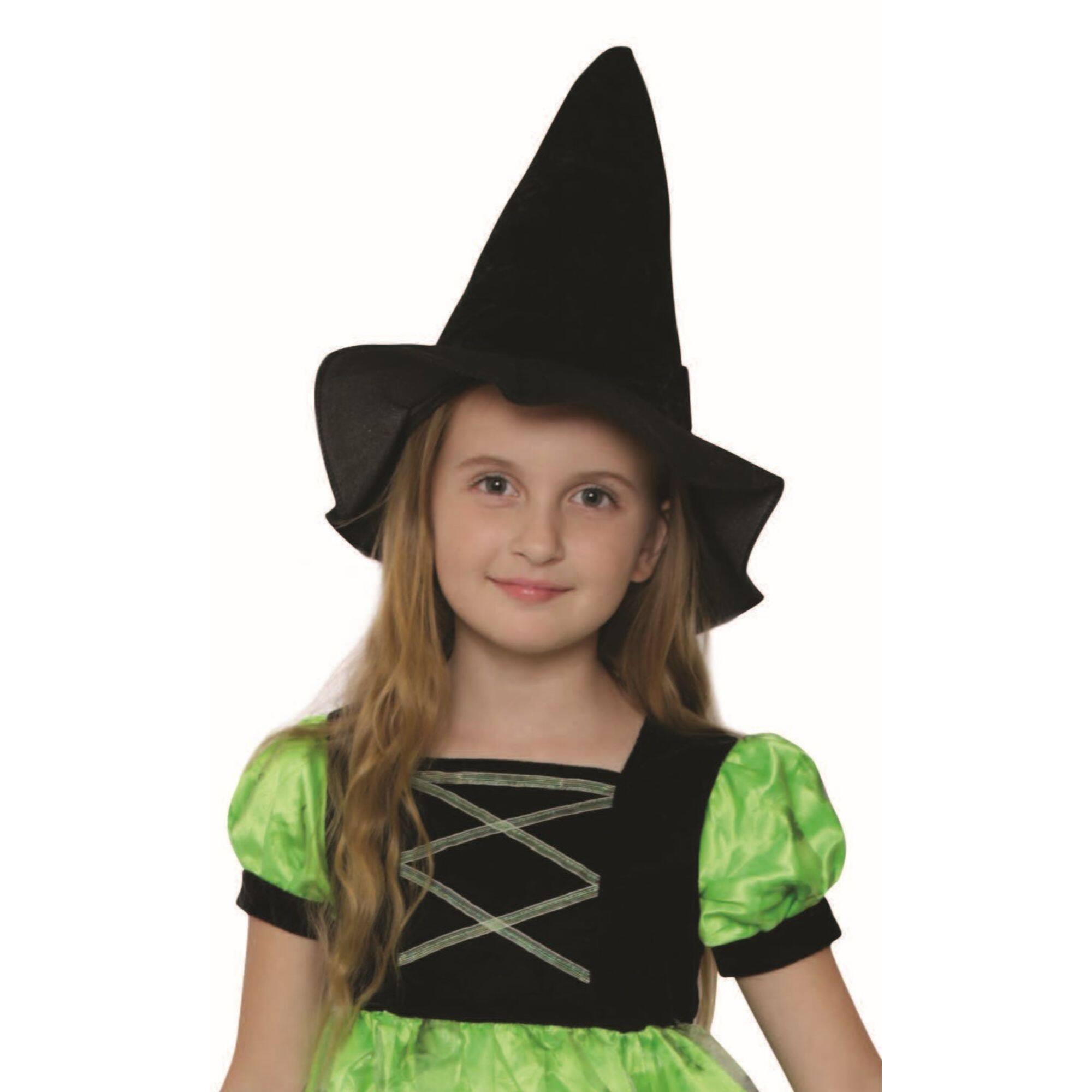 Alt View 3. Northlight - Black and Green Witch Girl Child Halloween Costume - Small - Green.