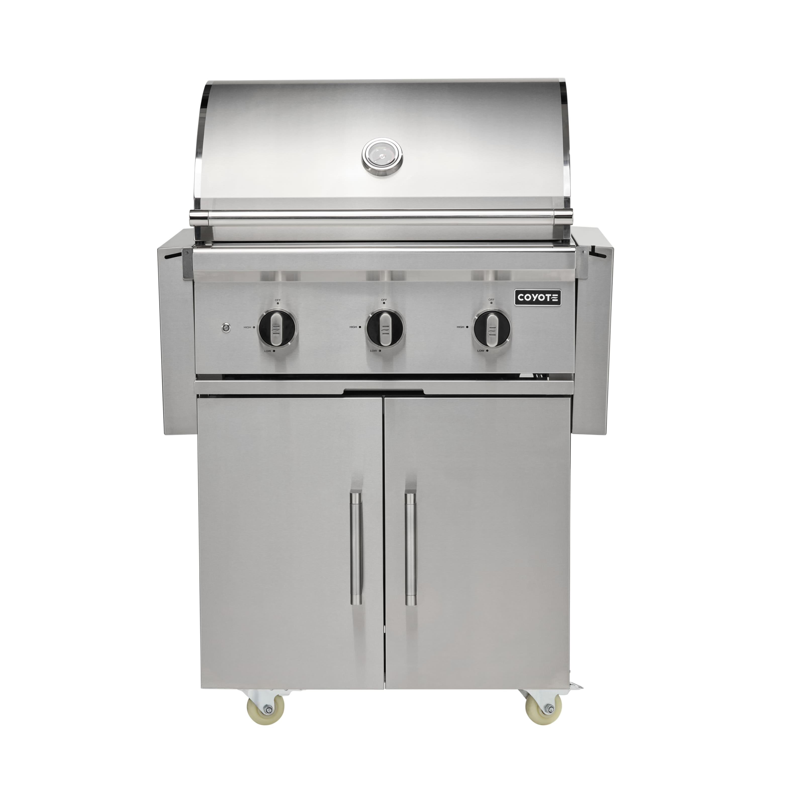 Front. Coyote Outdoor Living - 30" Coyote Outdoor Living C-Series Liquid Propane Gas (LP) Grill on Cart - Stainless Steel.
