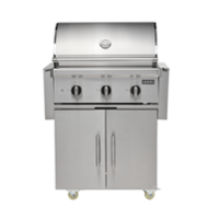 30" Coyote Outdoor Living C-Series Liquid Propane (LP) Grill on Cart - Stainless Steel - Front_Zoom