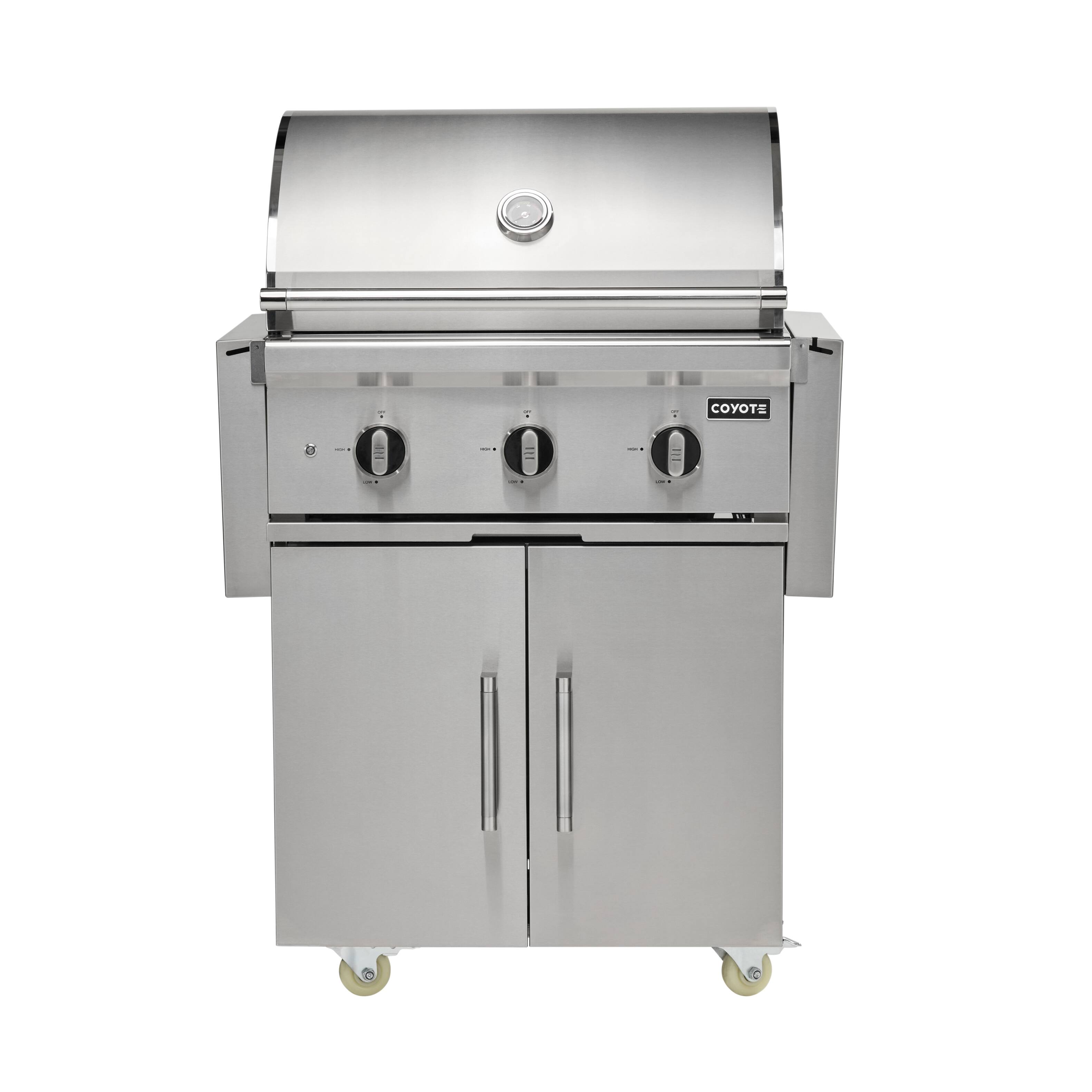30" Coyote Outdoor Living C-Series Liquid Propane Gas (LP) Grill on Cart - Stainless Steel