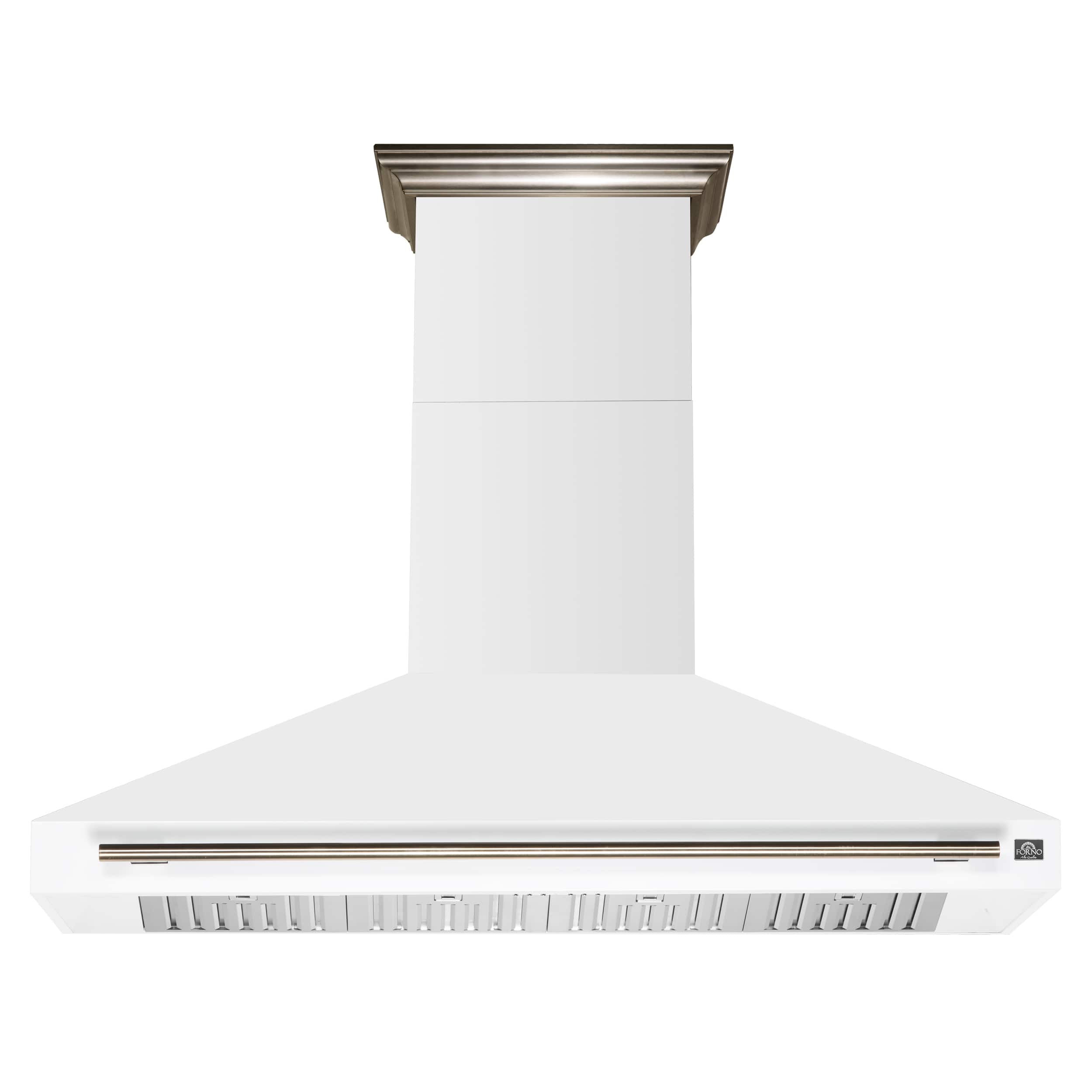 Front. Forno Appliances - Aria 60 in. Convertible Wall-Mounted Range Hood - White.