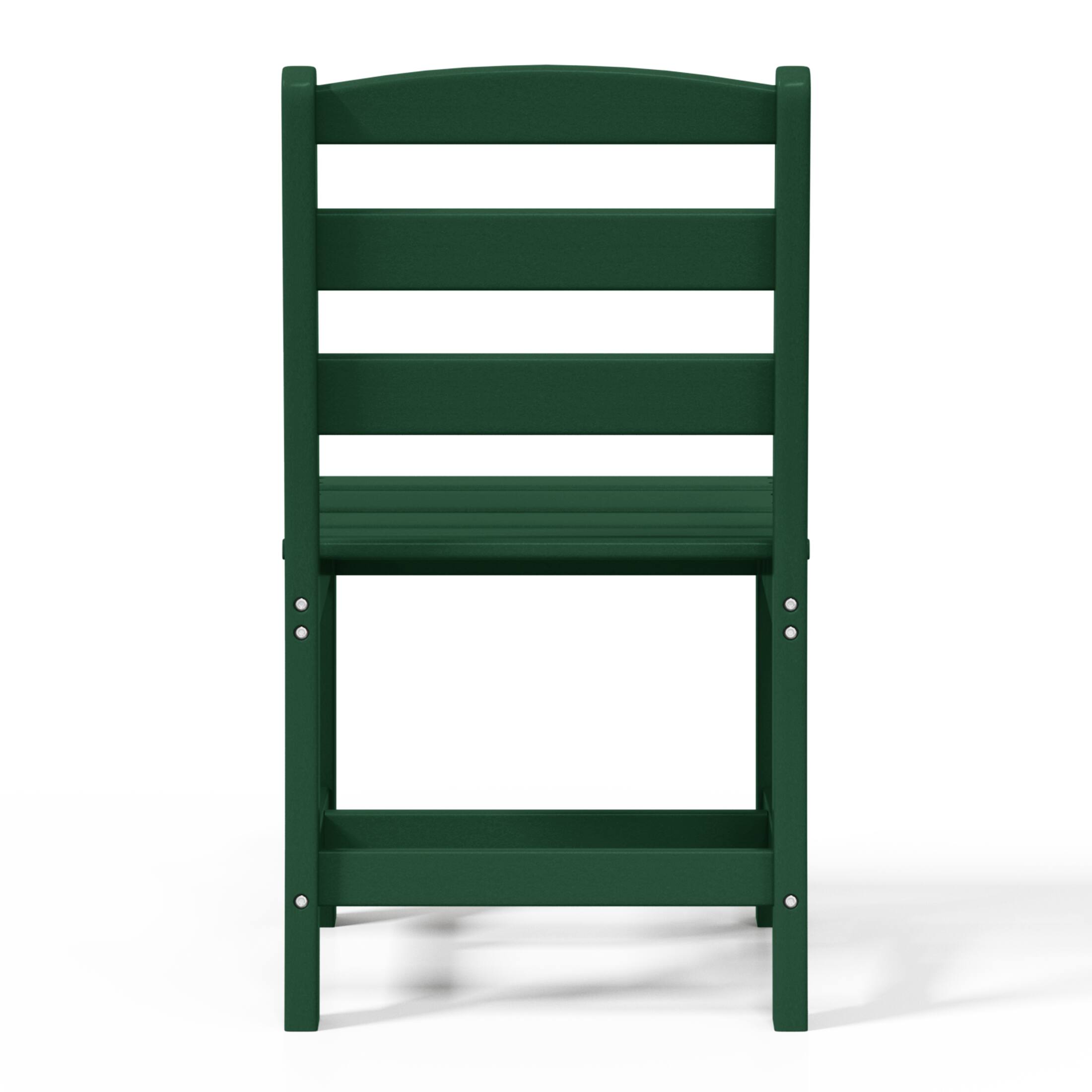 Alt View 1. WestinTrends - WestinTrends Ashore Outdoor HDPE Patio Classic Armless Dining Side Chair - Dark Green.