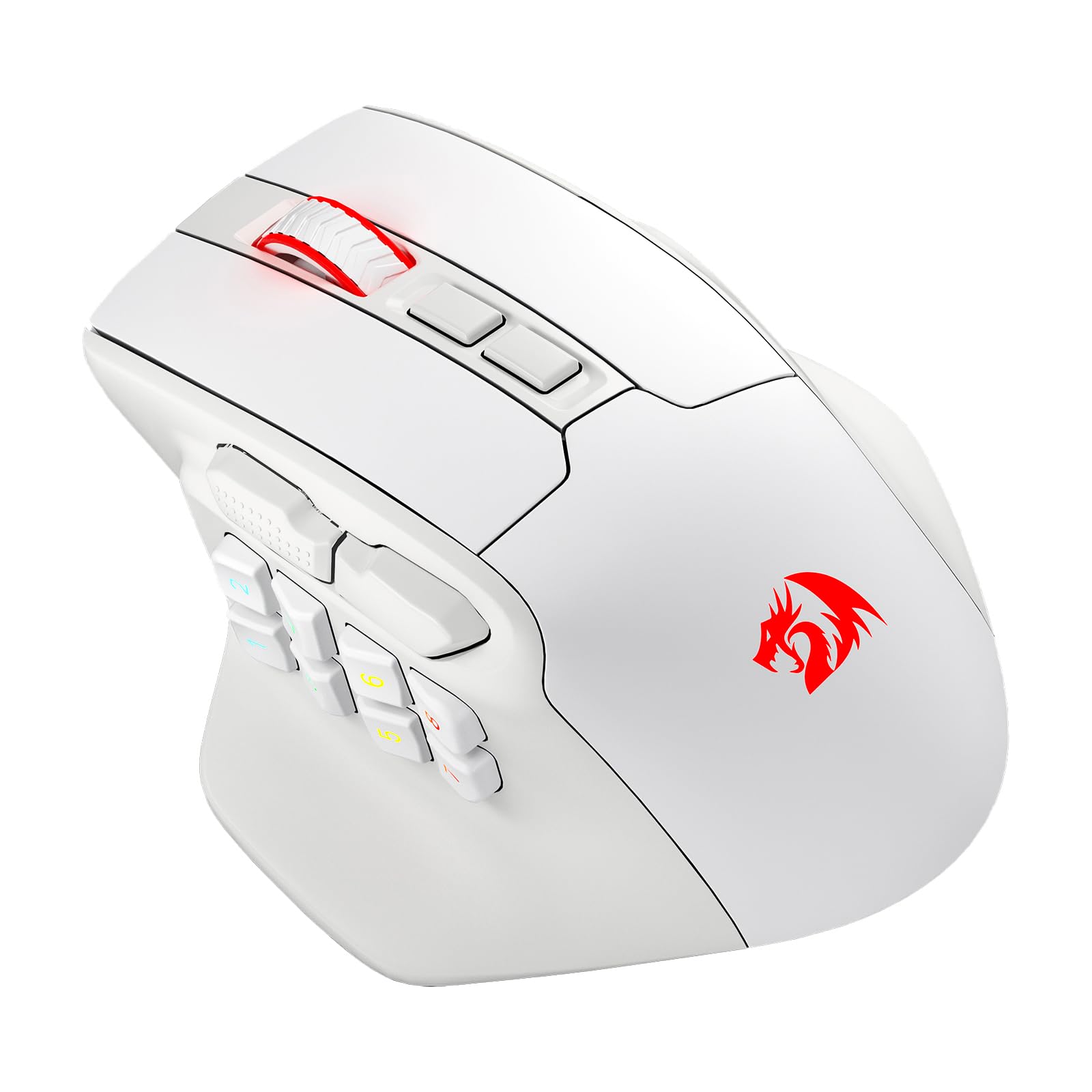 Front. Comfort Essence - M811 Aatrox Mmo Gaming Mouse 15 Buttons Wired Rgb W/ergonomic Grip Build 10 Side Macro Keys Software... - White-M811 Wireless.