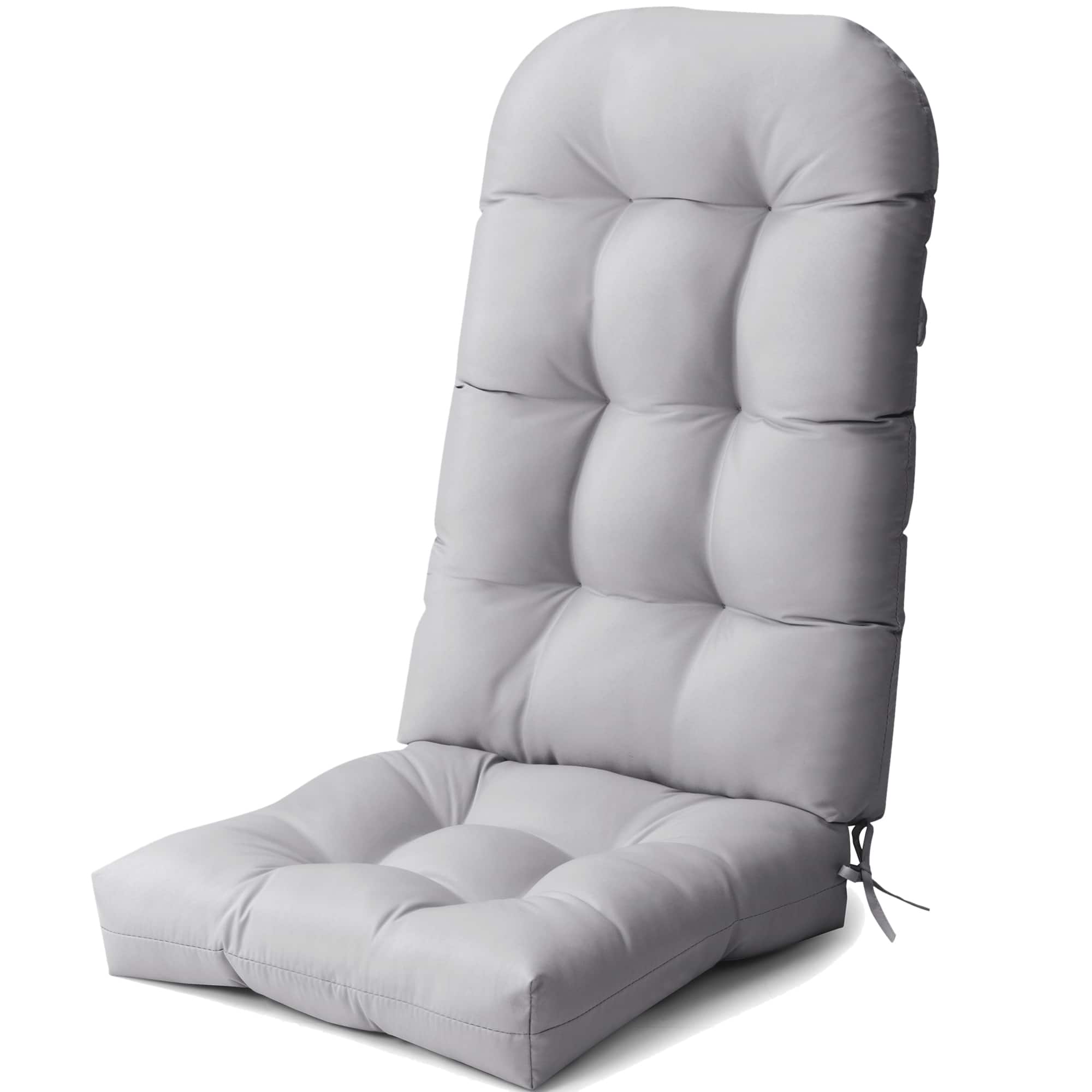 Crestlive Products - Outdoor High Back Adirondack Rocking Chair Cushions - Light Gray
