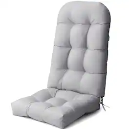 Crestlive Products - Outdoor High Back Adirondack Rocking Chair Cushions - Light Gray