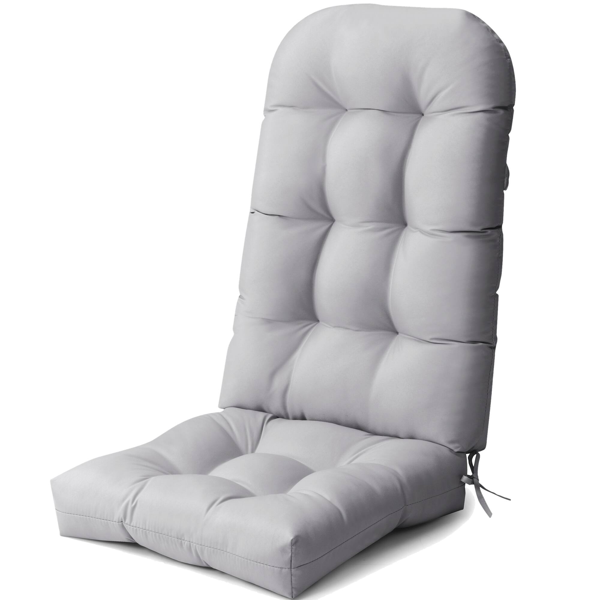 Front. Crestlive Products - Crestlive Products Outdoor High Back Adirondack Rocking Chair Cushions - Light gray.