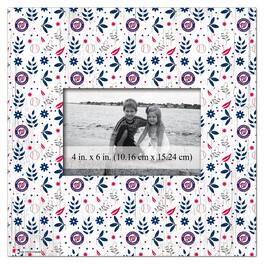 Fan Creations - Washington Nationals 10'' x 10'' Floral Pattern Frame - Multicolor